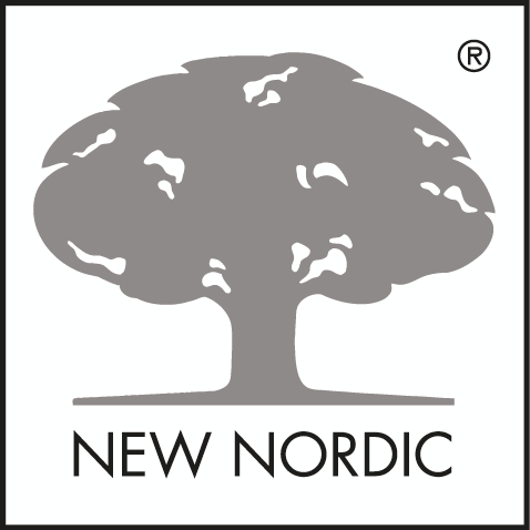 Det nye nordiske logo med et sølvfarvet træ som symbol.