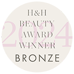 Et mærke, der viser en vinder af H&H Beauty Award 2024 i bronzekategorien.