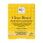 New Nordic Clear Brain™ med valnød, granatæble, grøn te, fyrrebark, B-vitaminer og jod bidrager til normale kognitive funktioner såsom hukommelse og opmærksomhed samt normal mental ydeevne.