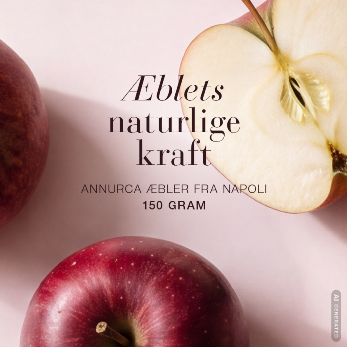Æblets naturlige kraft på en baggrund af annurca æbler fra napoli