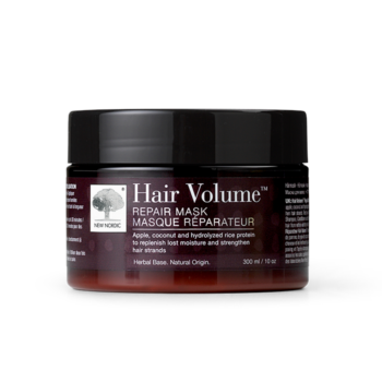 New Nordic Hair Volume™ Repair Mask, der nærer og styrker håret i dybden med æble, kokos og risprotein. Hårmaske udviklet til at gøre håret blødt, glansfuldt og velplejet.