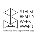 Logo, der viser nomineringen til STHLM Beauty Week Award for bedste dag-/nattcreme 2022.