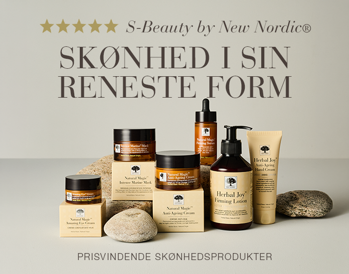 Natural Magic™ hudplejeserie med prisvindende ansigtspleje og kropspleje samlet på lys baggrund.