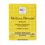New Nordic Melissa Dream™ med citronmelisse, kamille, grøn te, L-theanin, magnesium og B-vitaminer, hvor citronmelisse bidrager til en normal og rolig søvn.