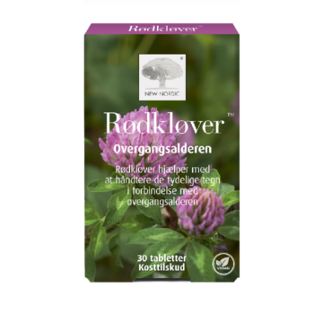 New Nordic Rødkløver™, kosttilskud med rødkløver, hjælper med at håndtere typiske tegn på overgangsalderen.