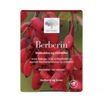 New Nordic Berberin™ med berberin og krom bidrager til at opretholde et normalt blodsukkerniveau og stofskifte.
