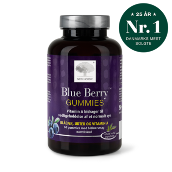 New Nordic Blue Berry Gummies™ med blåbær, urter og A-vitamin bidrager til at opretholde et normalt syn.
