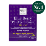 New Nordic Blue Berry Plus Øjenvitamin™ med blåbær, øjentrøst, lutein, vitamin A og zink bidrager til at opretholde et normalt syn.