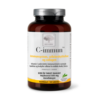 New Nordic C-immun™ med C-vitamin understøtter immunsystemets normale funktion og beskytter cellerne mod oxidativ skade og stress.