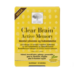 New Nordic Clear Brain Active Memory™ med valnød, broccolispirer, galanga, granatæble, grøn te, fyrrebark, B-vitaminer og jod bidrager til normale kognitive funktioner som hukommelse og opmærksomhed samt normal mental ydeevne.