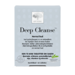 New Nordic Deep Cleanse™ med rosmarin, echinacea, granatæble, alger, vitaminer og mineraler. Rosmarin understøtter hudens udrensningsfunktion, og zink bidrager til at opretholde en normal hud.