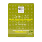 New Nordic Green Oil™ er et plantebaseret omega-tilskud med koldpressede olier og ALA, der bidrager til at opretholde et normalt kolesterolniveau og indeholder omega-3, -6 og -9 i vegetabilske kapsler.