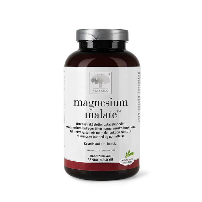 Home 2 New Nordic Magnesium Malate™ indeholder magnesiummalat, som bidrager til normal muskelfunktion, normal funktion af nervesystemet samt til at mindske træthed og udmattelse.