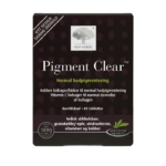 New Nordic Pigment Clear™ med kobber, C-vitamin og planteekstrakter, hvor kobber bidrager til normal hudpigmentering, og C-vitamin bidrager til normal dannelse af kollagen, så huden kan fungere normalt.