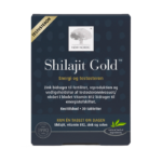 New Nordic Shilajit Gold™ med shilajit, zink, selen og vitamin B12, hvor zink bidrager til at opretholde normale testosteronniveauer i blodet, og vitamin B12 bidrager til et normalt energistofskifte.