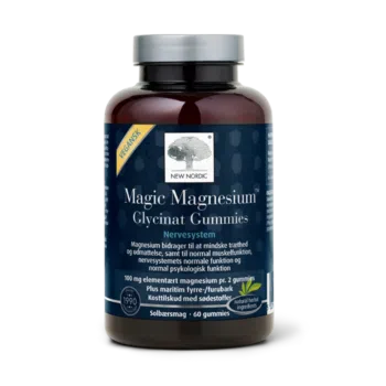 En dåse Magic Magnesium Glycinat Gummies der bidrager til at mindste træthed og udmattelse